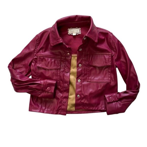 Girls Faux Leather Jacket - Picture 1 of 6
